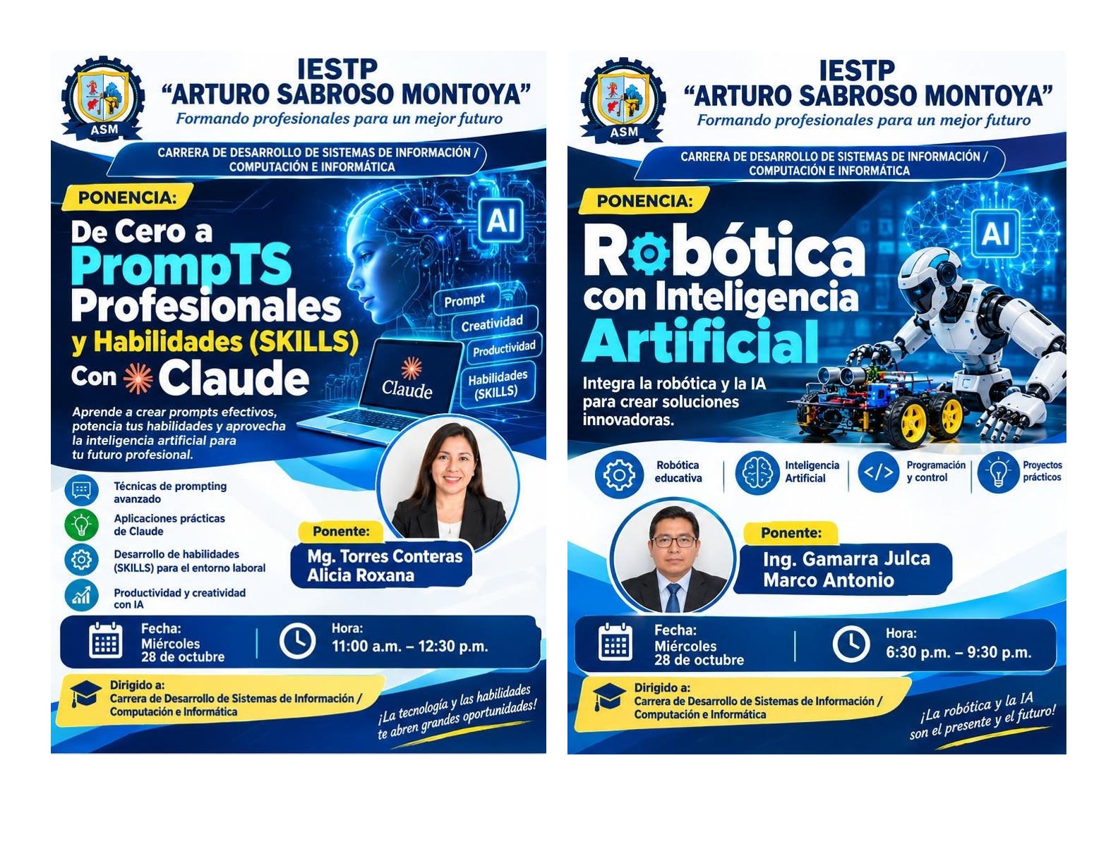 PONENTES DESARROLLO DE SISTEMAS DE INFORMACION / COMPUTACION E INFORMATICA - SEMANA TECNICA 2026